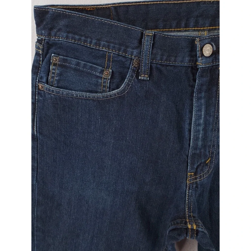 Levis 559 Jeans Mens 36x32 Relaxed Straight Heavy Denim Work Pants Dark Wash